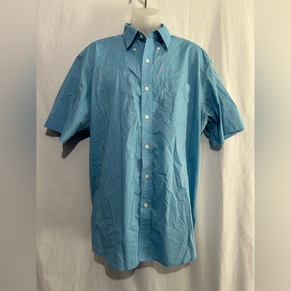 Saddlebred Light Blue Button Down Shirt Men’s Size XL Casual